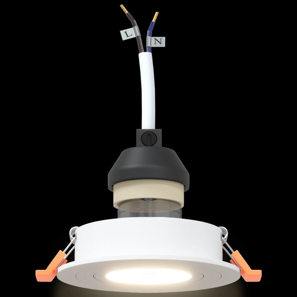 Fari incassati 12 pz Rotondo GU10 Bianco Ã˜91 mm