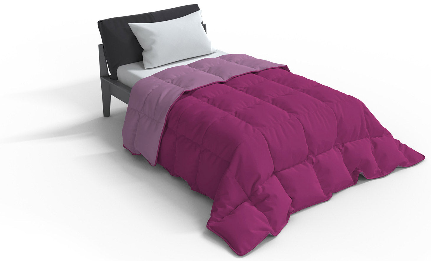 Trapunta Invernale Singola Doubleface 300gr Lilla/Fuxia