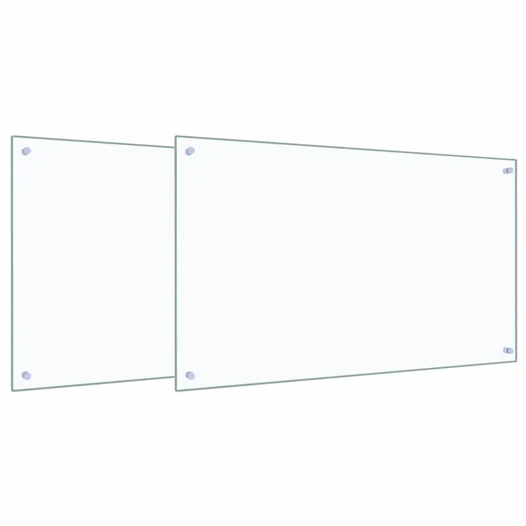 Schienale da cucina 2 pz Trasparente 100 x 60 cm CFW8044143
