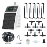 Kit irrigazione automatica solare programmabile per 10 piante in vaso batteria 2200mAh impermeabile IPX5 tubo resistente ai raggi UV Bianco
