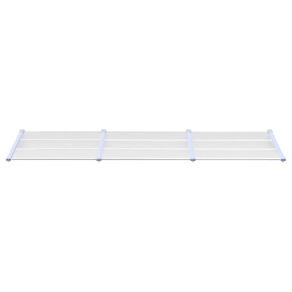 Tettoia per Porta Grigio e Trasparente 297,5x90cm Policarbonato CFW8963317