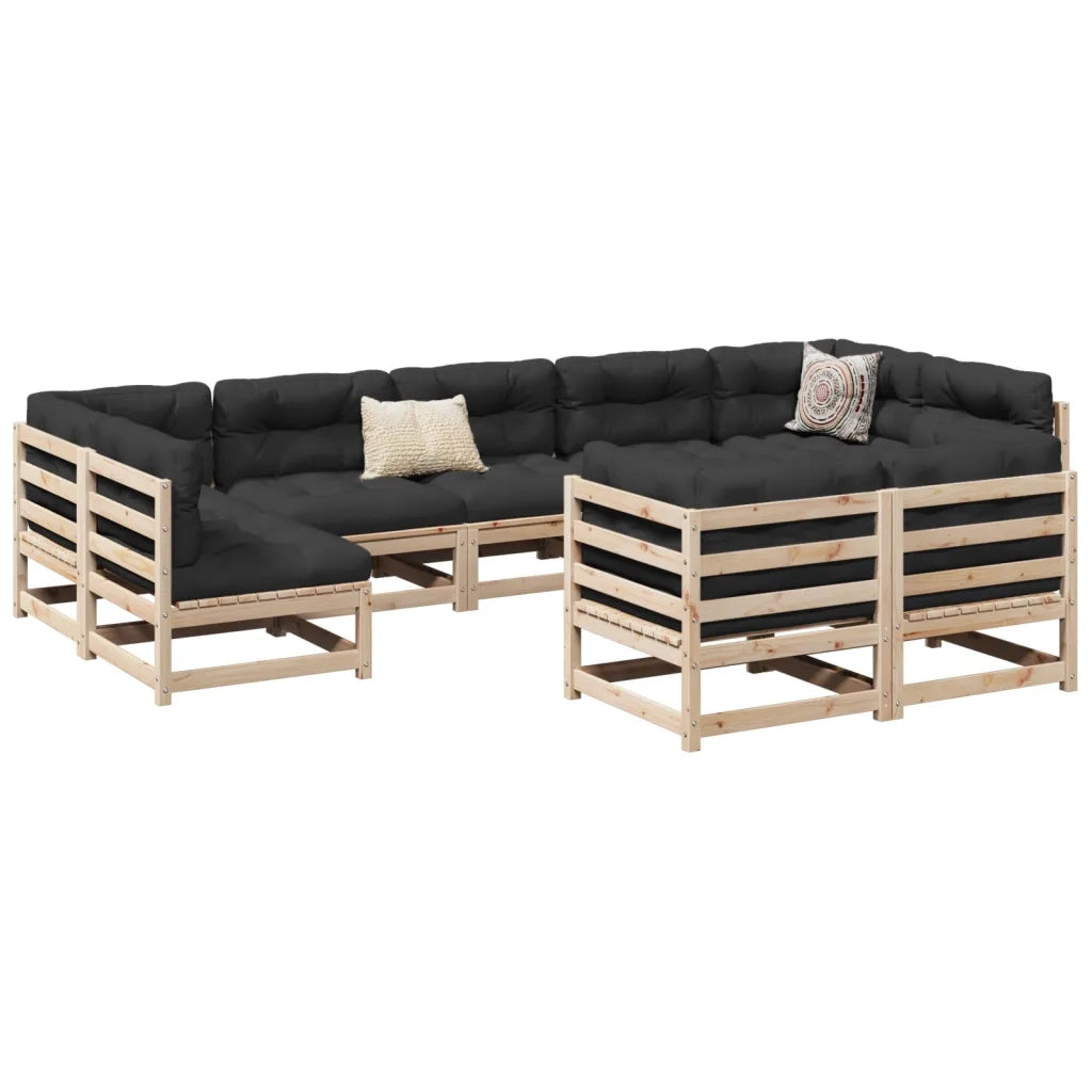 Set Divani da Giardino 9 pz in Legno Massello di Pino 3299625