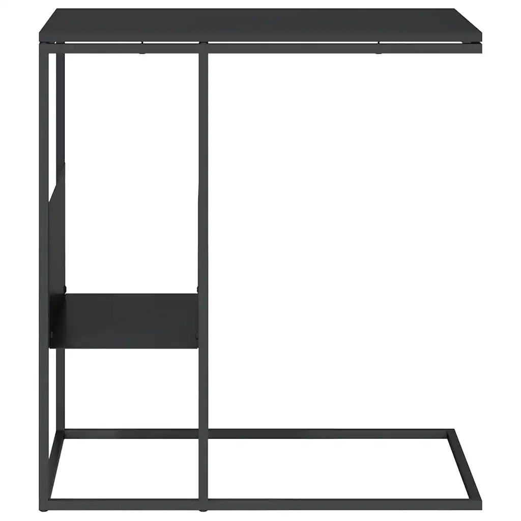 Tavolino Nero 55x36x59,5 cm Legno Multistrato cod mxl 59083
