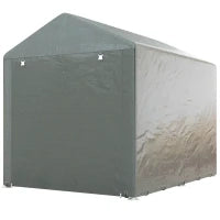 Capanno Porta Attrezzi e Tenda Garage per Bici e Moto con Copertura Anti-UV, 1.6x2m, Grigio Chiaro