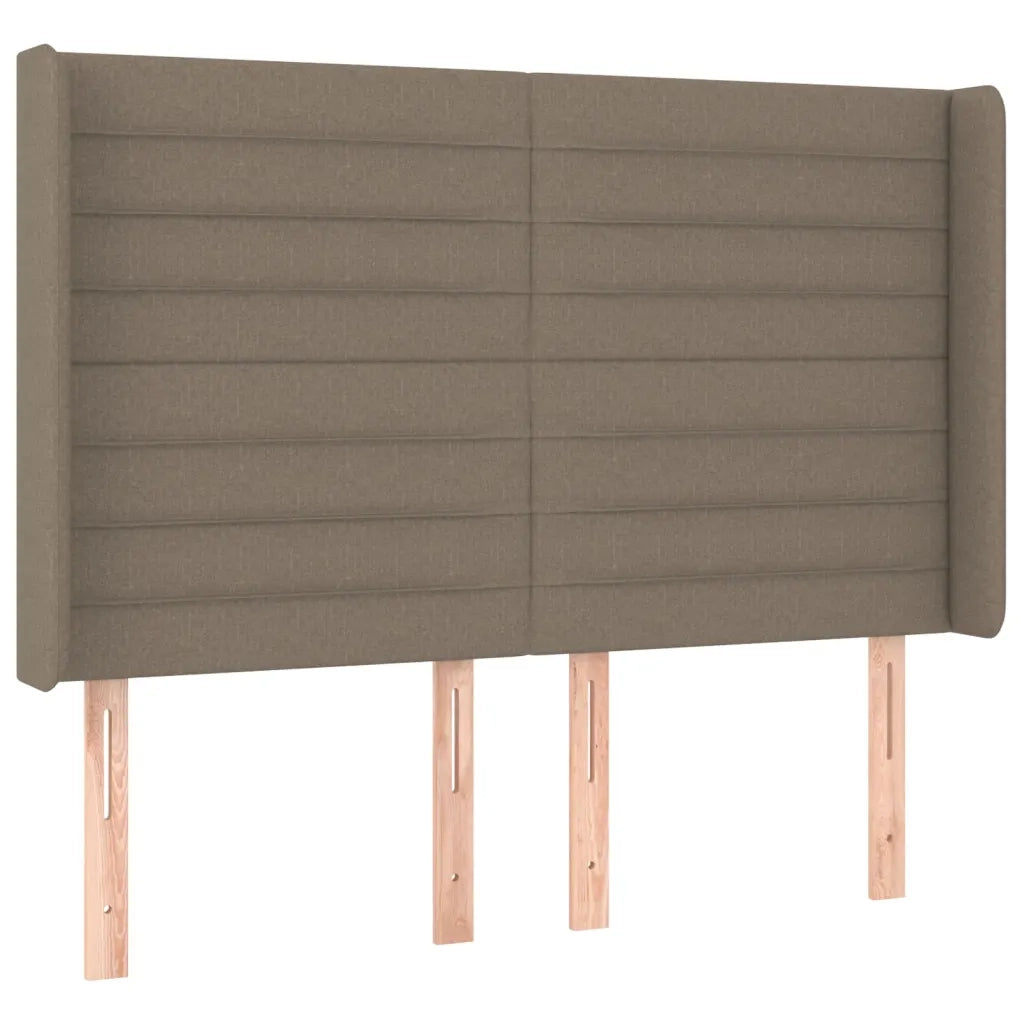 Testiera a LED Tortora 147x16x118/128 cm in Tessuto 3124190