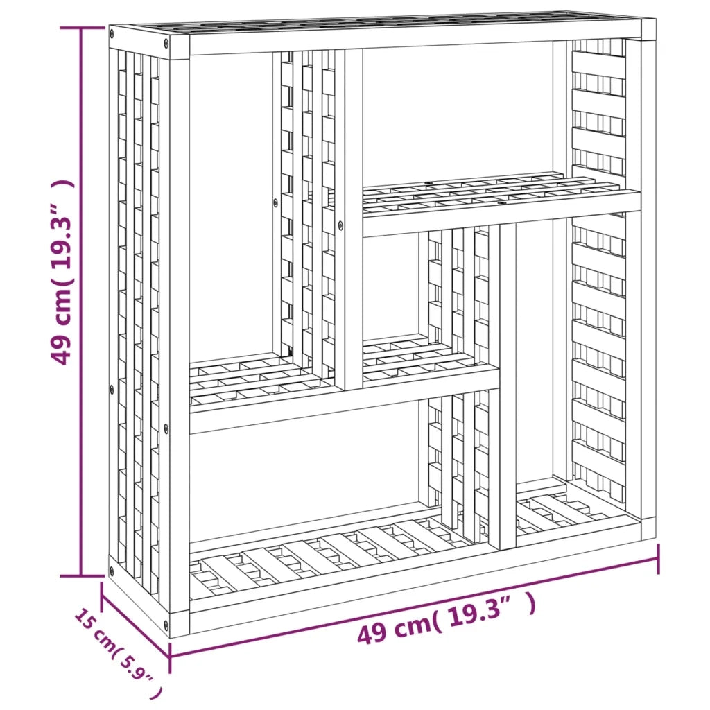 vidaXL Mensola da Parete 49x15x49 cm in Legno Massello di Noce