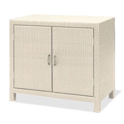 Armadio da esterno in wicker 100x50xH80 cm, con 2 ante e ripiani - Armadio Da Esterno In Wicker 100x50xh80 Cm, Con 2 Ante E Ripiani Colore White (bianco Decapato) Colore: Bianco, Materiale: wicker