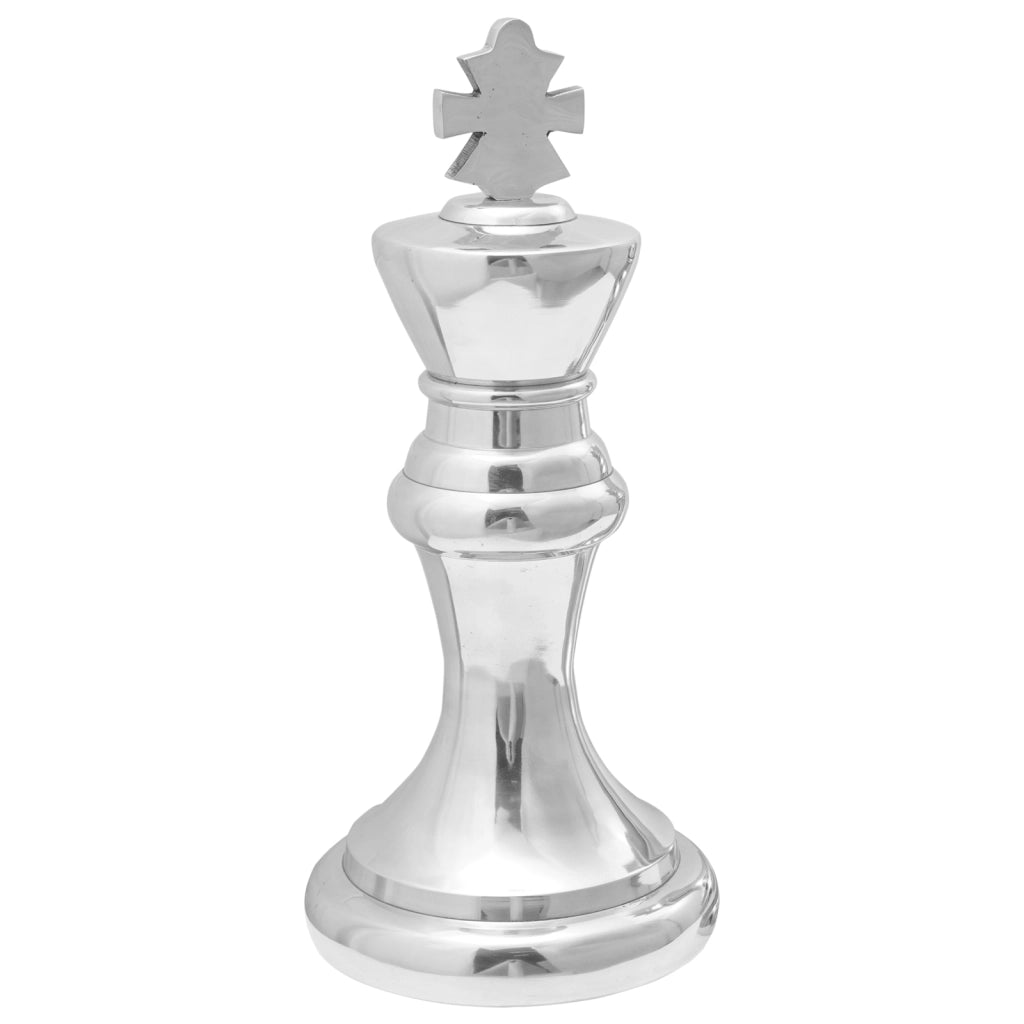 Sculture da Scacchi 2 pcs Argento Alluminio