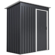 Casetta Attrezzi da Giardino ¨C Xylo ¨C Acciaio Zincato 163x89x182 cm Nero