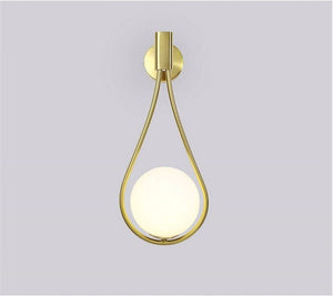 Lampada Da Parete Vetro Palla Gold APP603-1W