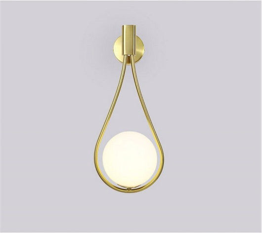 Lampada Da Parete Vetro Palla Gold APP603-1W
