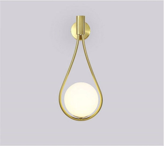 Lampada Da Parete Vetro Palla Gold APP603-1W