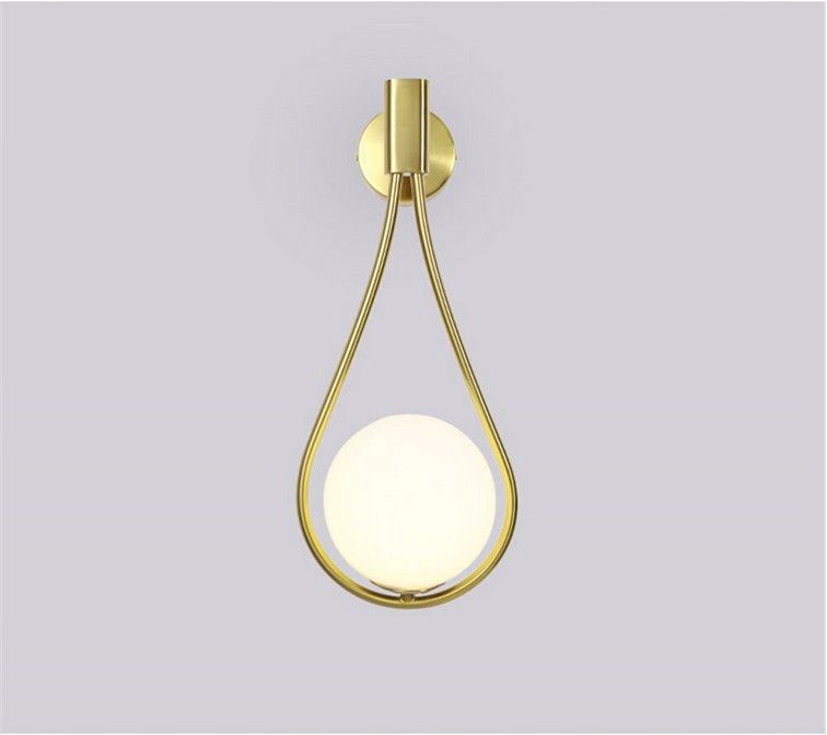 Lampada Da Parete Vetro Palla Gold APP603-1W