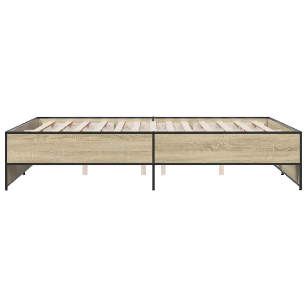 Giroletto Rovere Sonoma 160x200 cm in Legno Multistrato Metallo 3279878