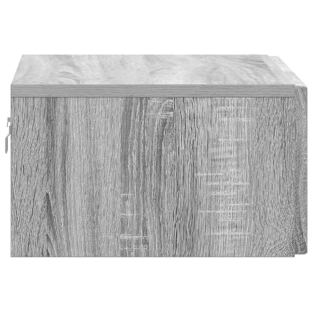 Mobiletto da notte a muro Grigio Sonoma 49 x 34,5 x 20 cm 898457