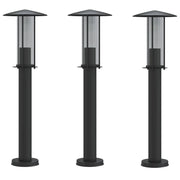 Lampade da terra per esterni 3 pezzi 60 cm acciaio inox nero 02_0042551