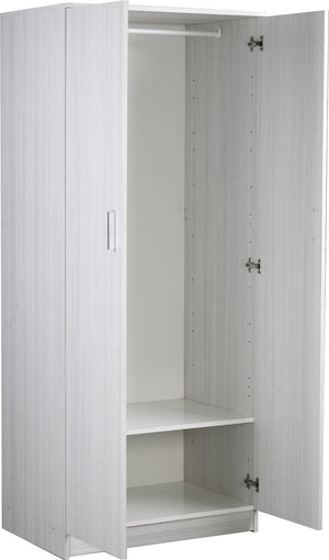 Armadio 2 Ante 77x182x52 cm Eucalipto