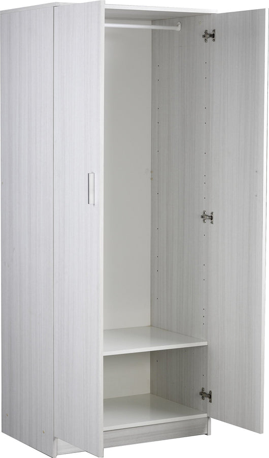 Armadio 2 Ante 77x182x52 cm Eucalipto