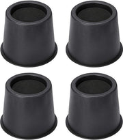 Sostegni per mobili - elevatori per letti e tavoli - sostenibilità - set da 4 - plastica - nero - 75 cm