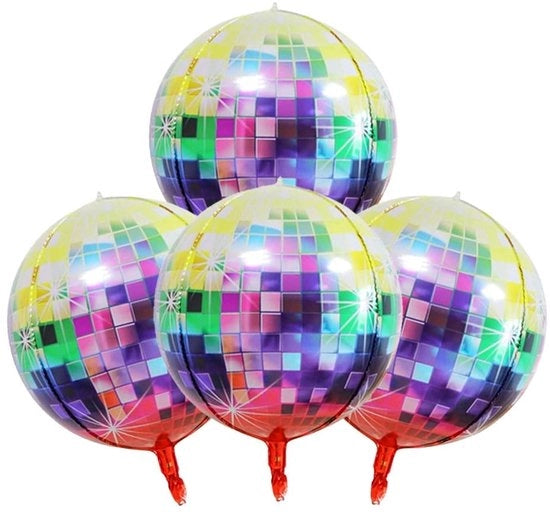 Decorazioni per feste Disco in alluminio, riutilizzabili, 4 pezzi, 65 cm, tema anni '70, decorazioni per feste Disco.