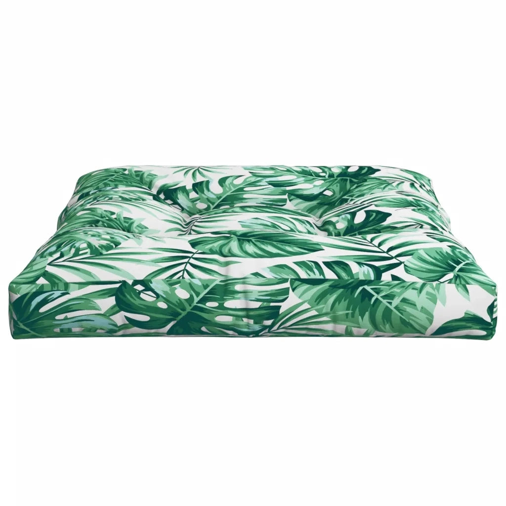 Cuscino per Pallet Motivo a Foglie 70x70x12 cm