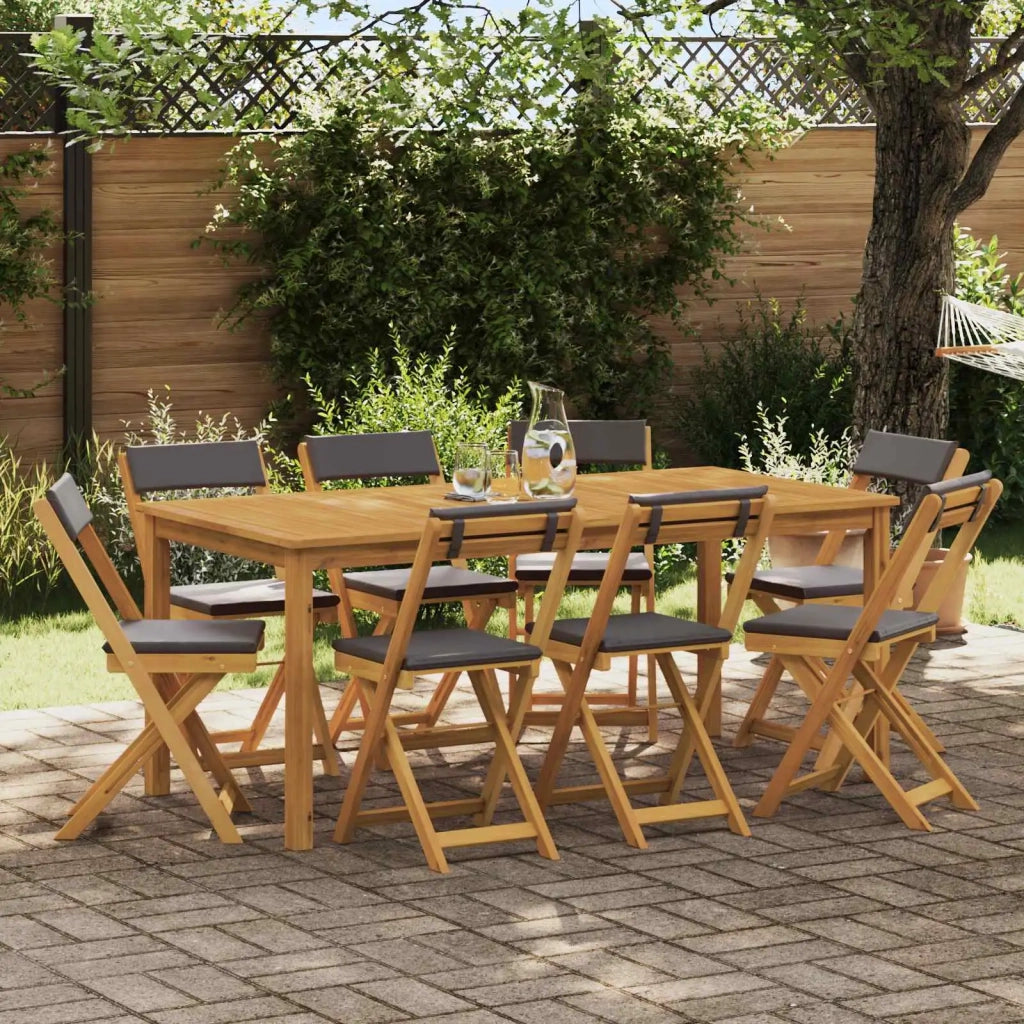 Sedie Bistro da Giardino 8 pcs Grigio Scuro 40 x 53 x 80 cm