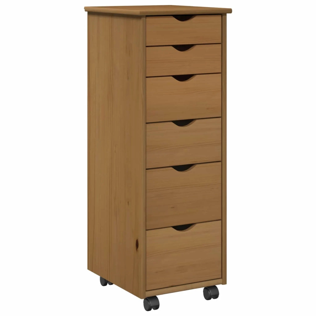 Mobile con Ruote con ruota Marrone miele 34 x 39 x 93,5 cm 42028364