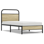 Letto singolo | Letto per adulti | Giroletto senza Materasso Rovere Sonoma 80x200 cm in Truciolato