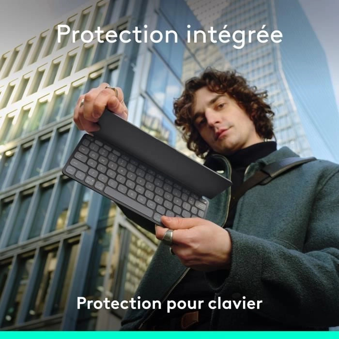 Tastiera portatile - Wireless - Logitech - Keys-To-Go 2 - per Ipad - AZERTY - Grafite