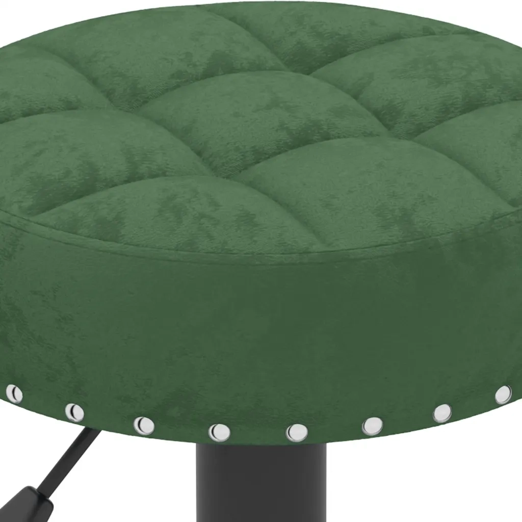 vidaXL Sgabelli da Bar 2 pz Verde Scuro in Velluto