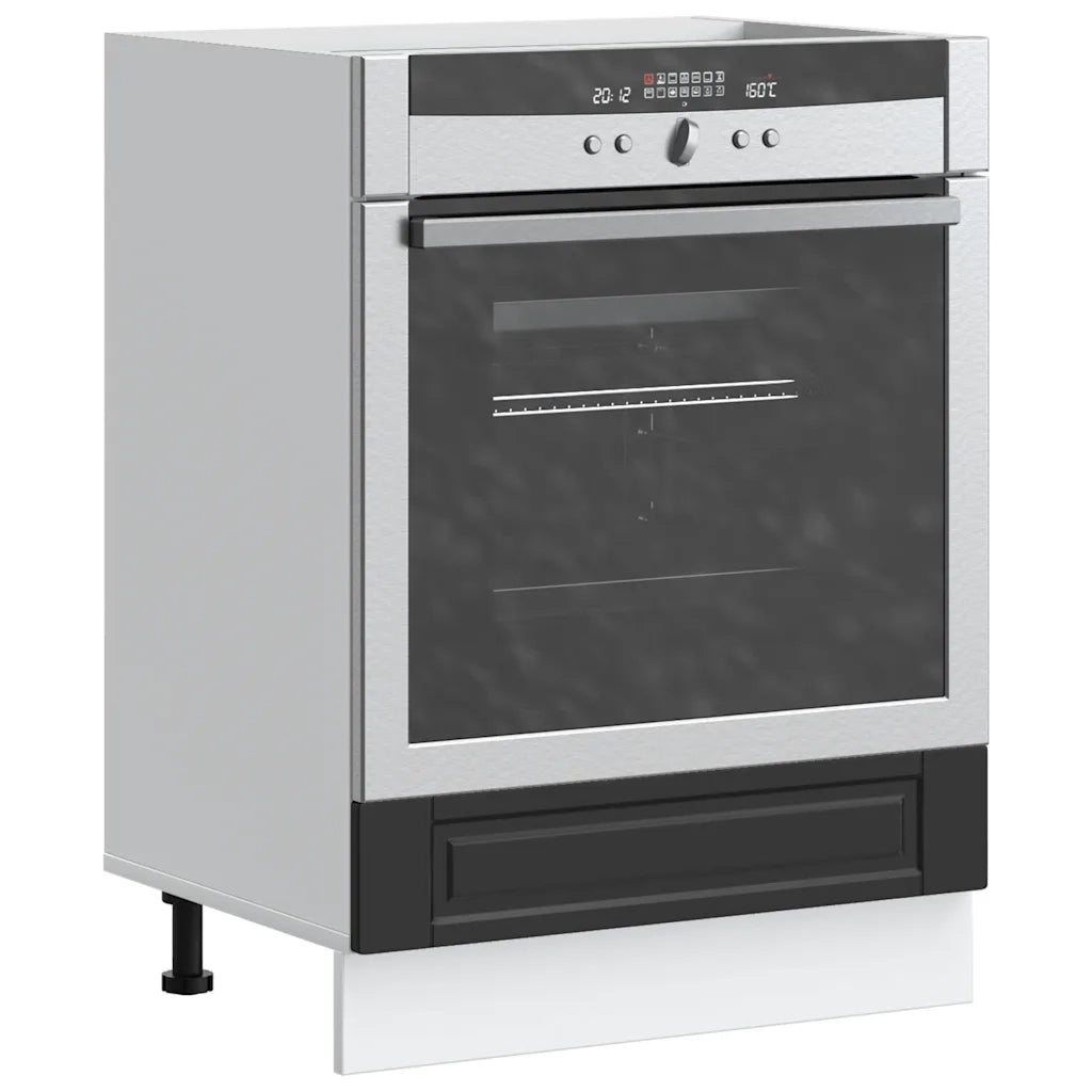 Pensile da cucina | Armadio per Forno Porto Nero in Legno Multistrato