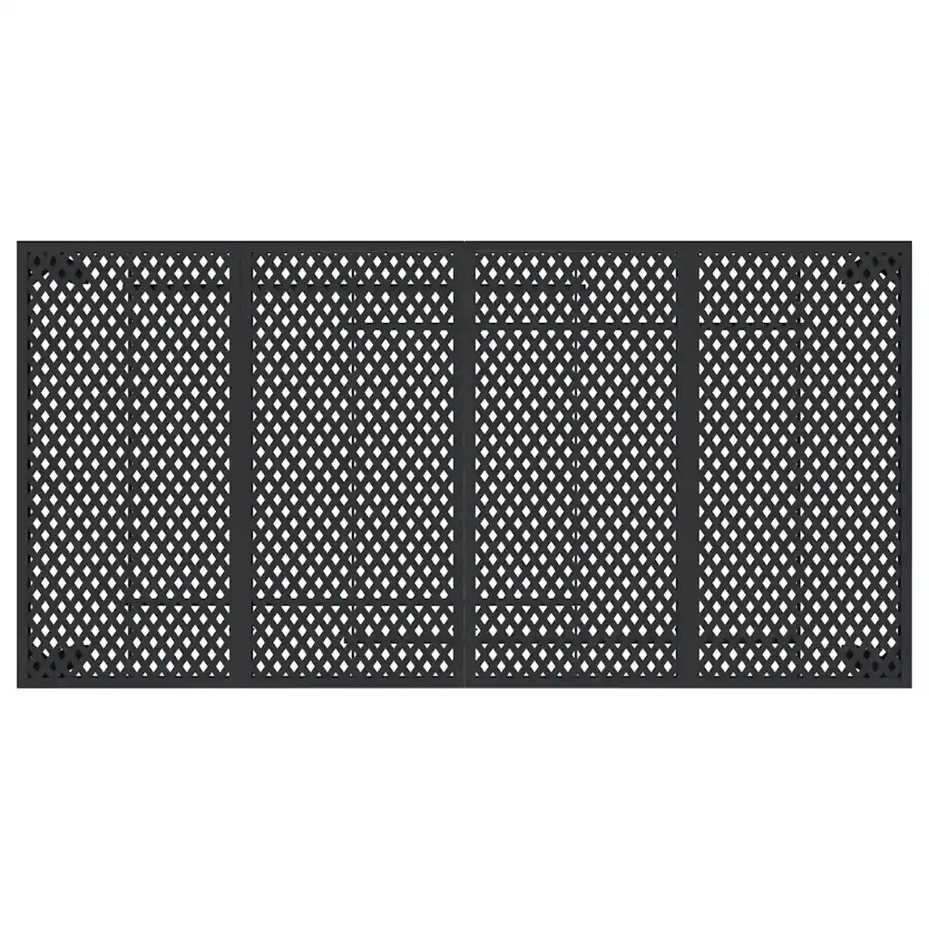 Tavolo da Giardino Antracite 200x100x72 cm Acciaio 362747