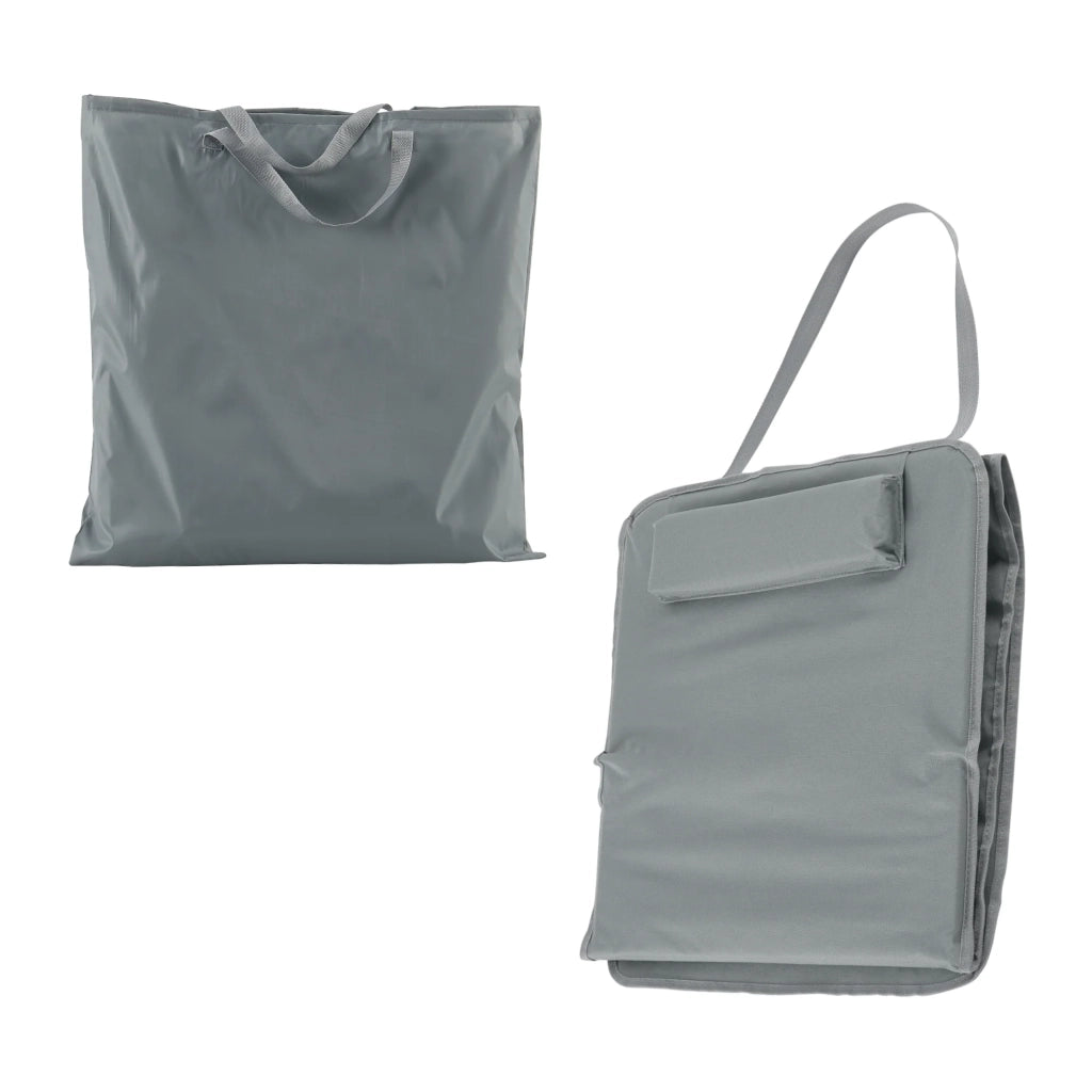 Set di 2 materassini da spiaggia con schienale reclinabile 160 x 49 cm grigio scuro 03_0009729