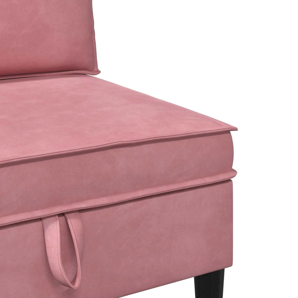 Set di mobili per il soggiorno con cuscino 4 pcs Rosa Velluto