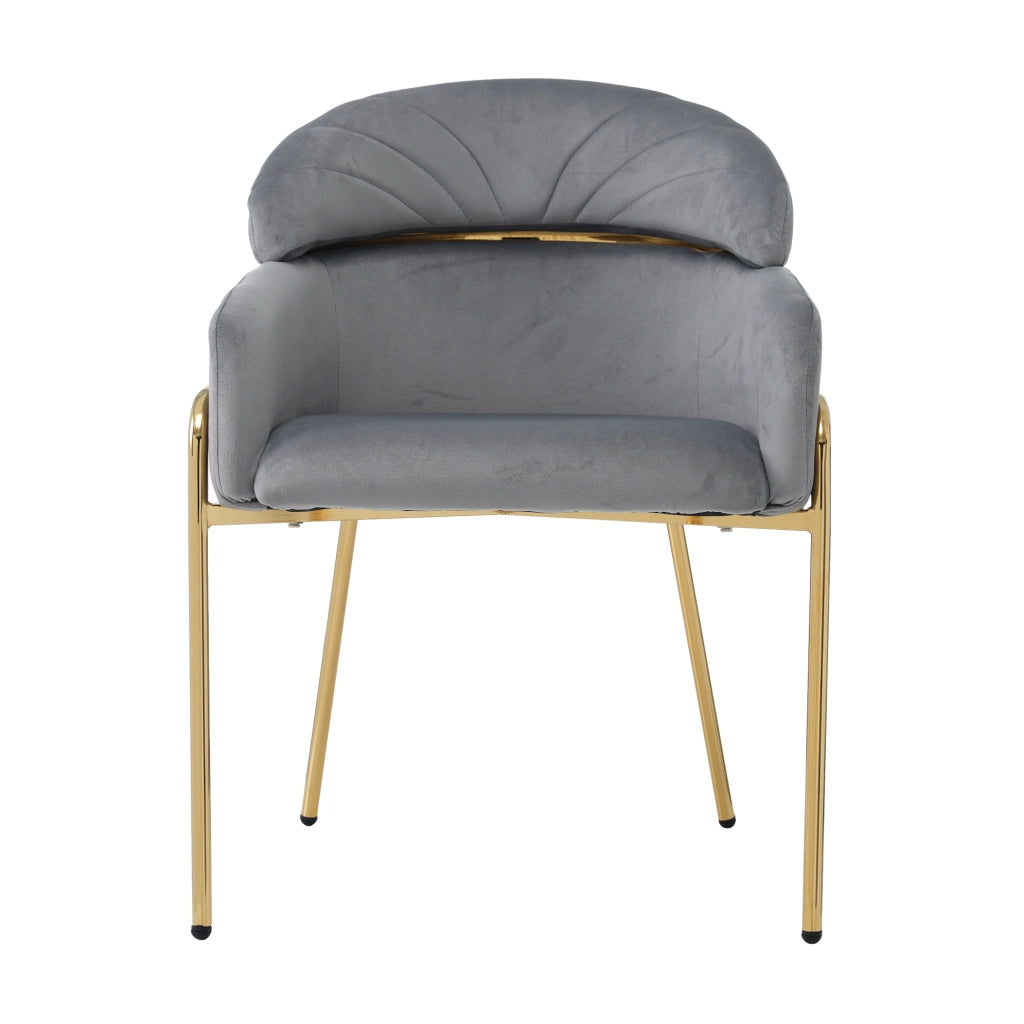 Sedia da pranzo 59.69x59.69x55.88 cm con comfort ed ergonomia in velluto grigio