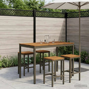 Tavolo Bar da Giardino Naturale e Caffè 141 x 80,5 x 105 cm 901348