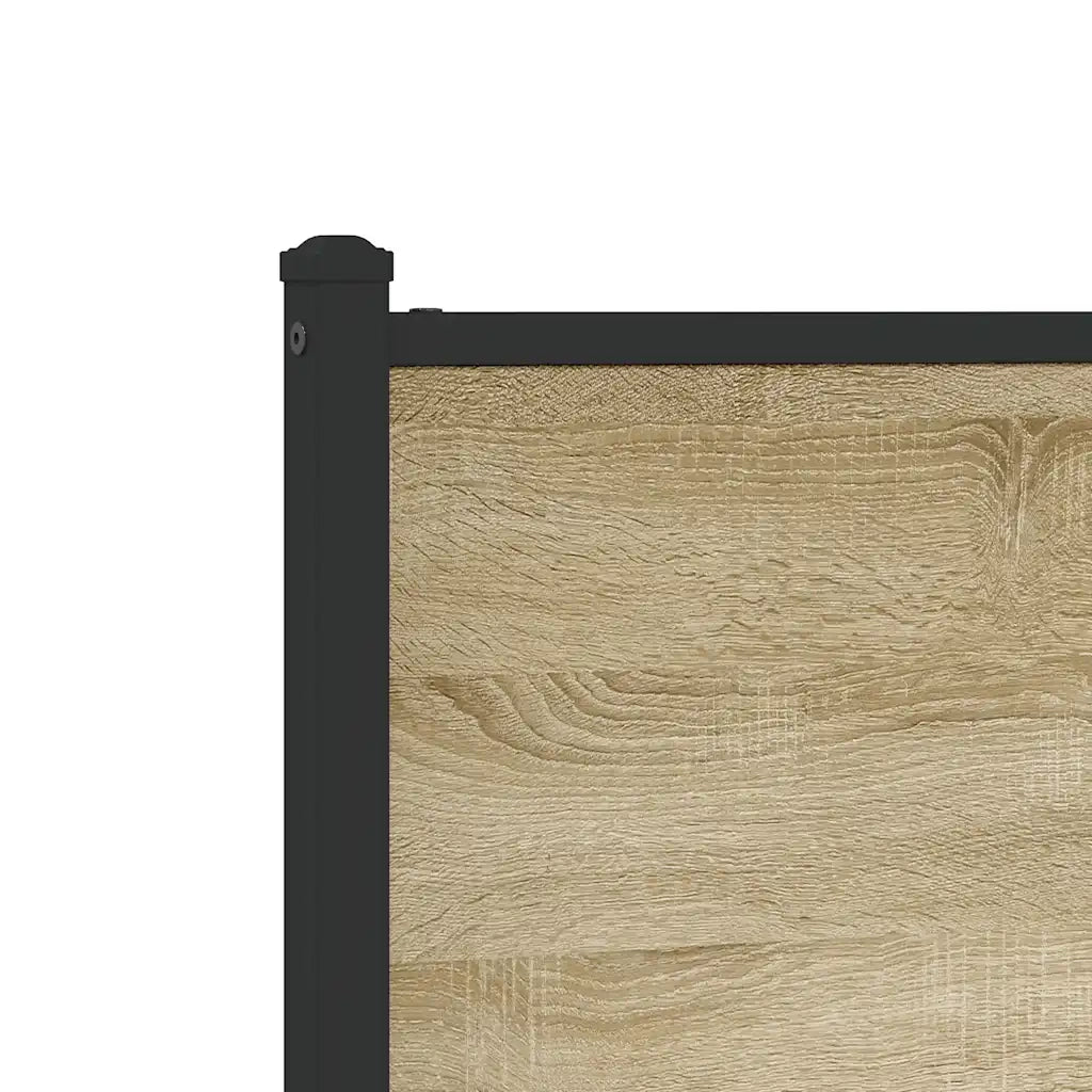 vidaXL Giroletto senza Materaso in Metallo Rovere Sonoma 183x213 cm