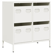 Credenza | Madia | Buffet da pranzo | Armadio da pranzo Bianca 68x39x73,5 cm in Acciaio Laminato a Freddo