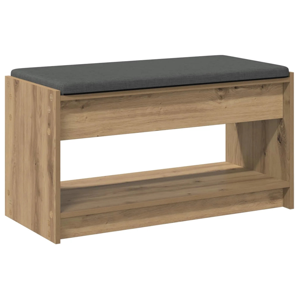 Panca per scarpe con cuscino Rovere Artigianale 83 x 38 x 45 cm 906201