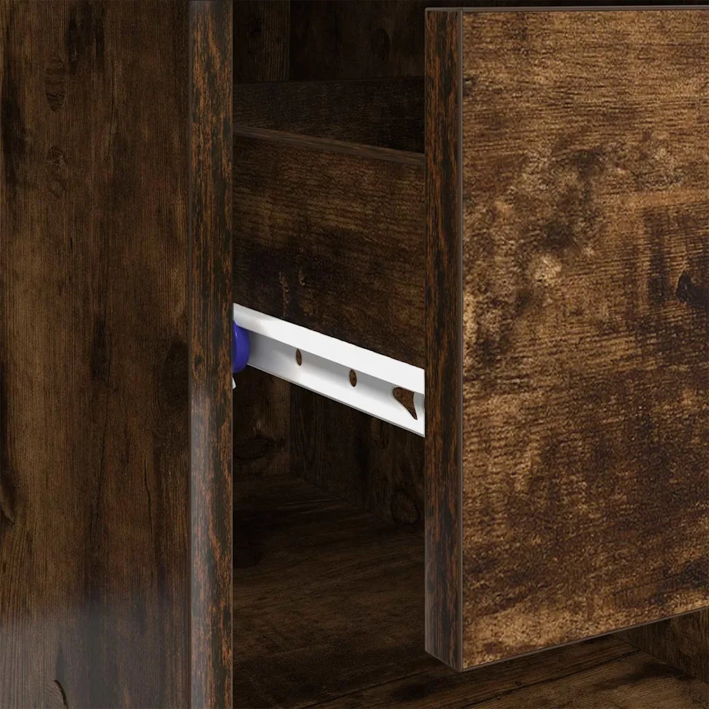 Scrivania | Tavolo da Ufficio Rovere fum¨¦ 90 x 49 x 75 cm Legno multistrato