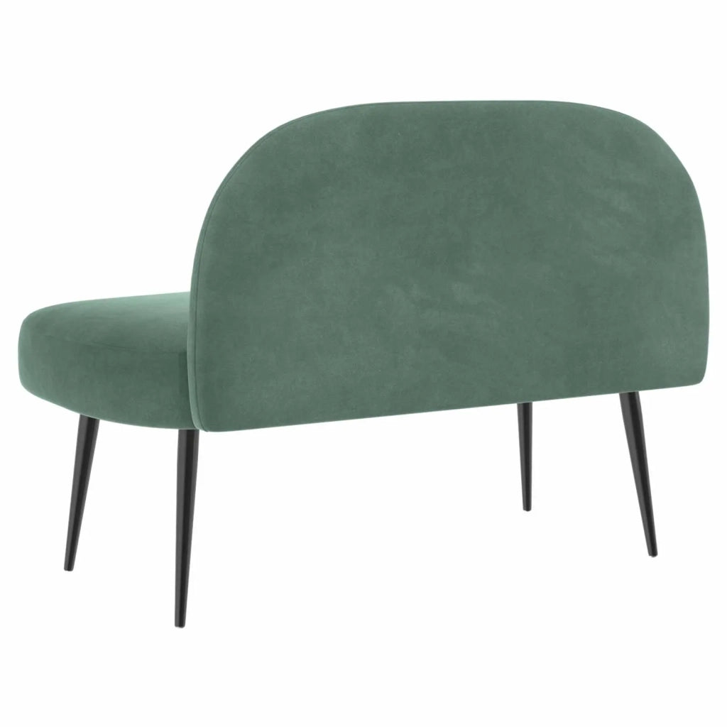 Panchina imbottita con schienale verde mare 110 x 60 x 76 cm 42040796