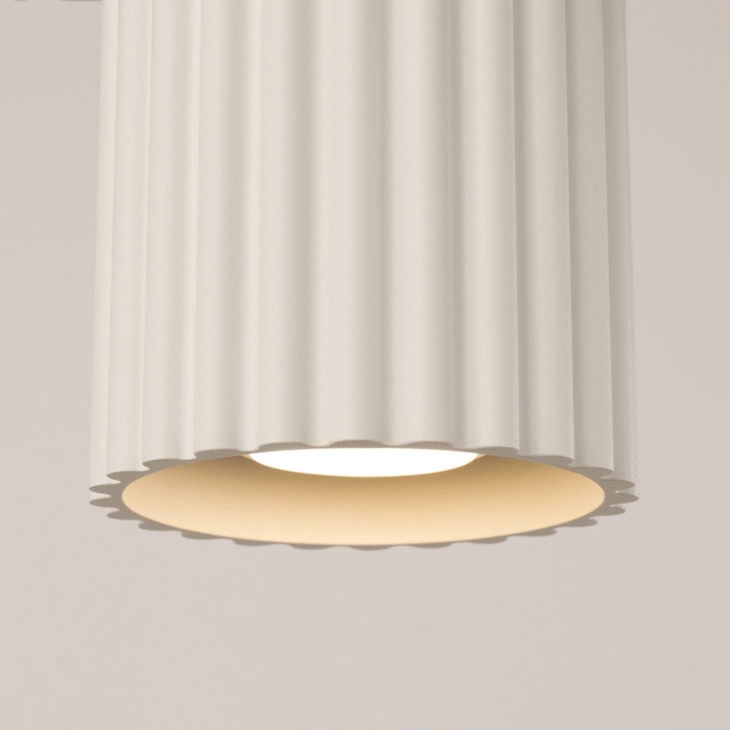 Spot soffitto VISTAO Pure Lume beige rigato 10cm GU10