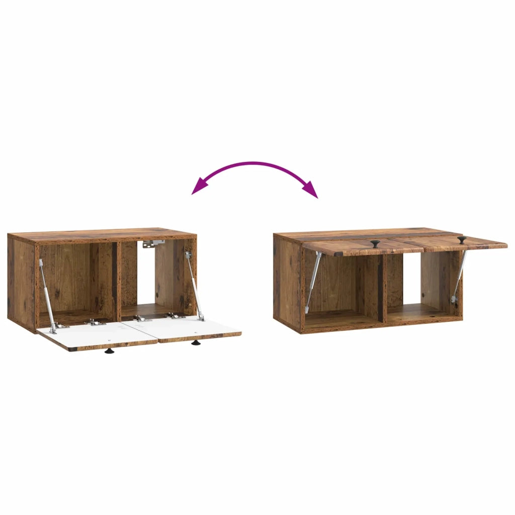 Mobile Porta TV da Muro 59,5 x 31 x 30 cm Legno antico