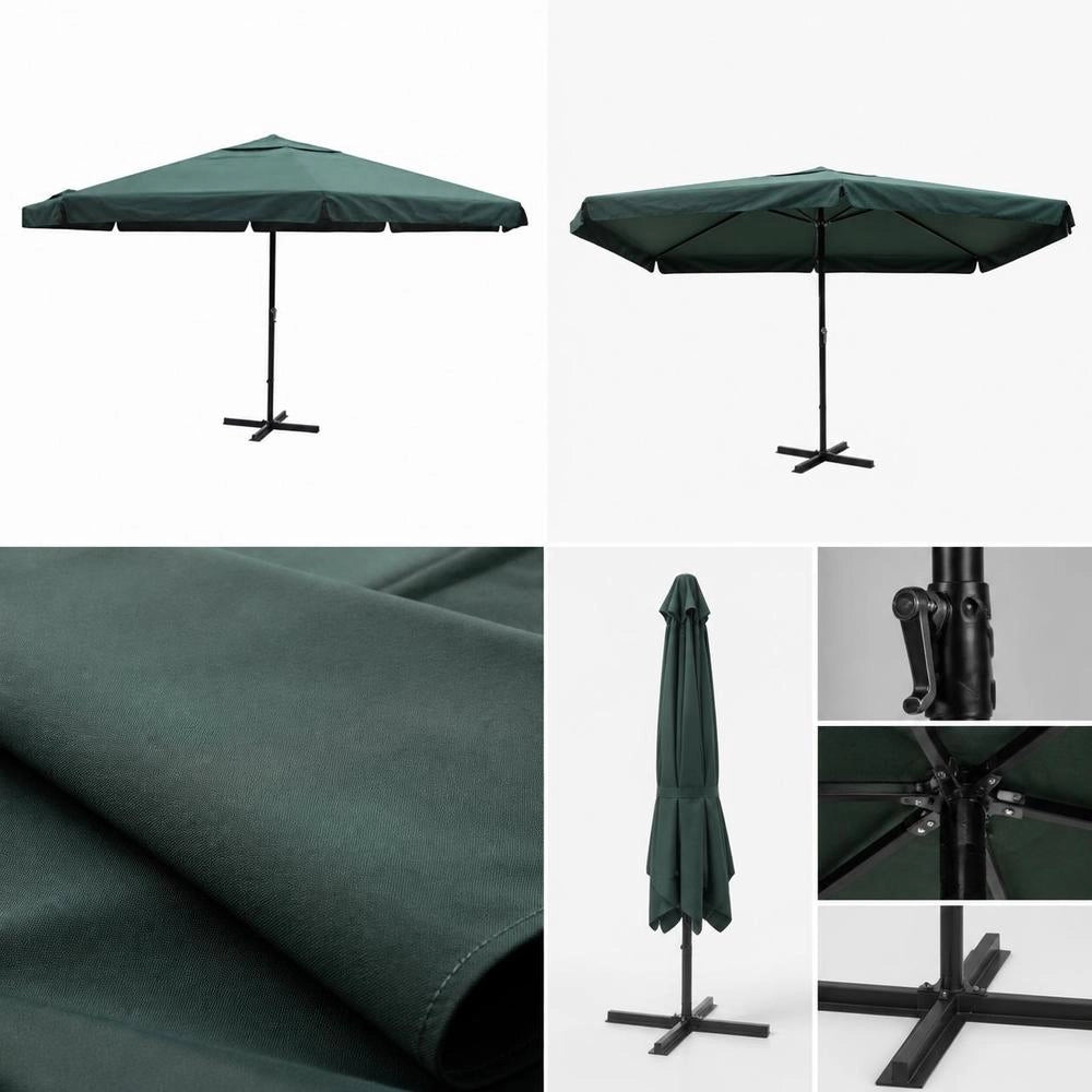 Green Aluminum Parasol, 500 Cm
