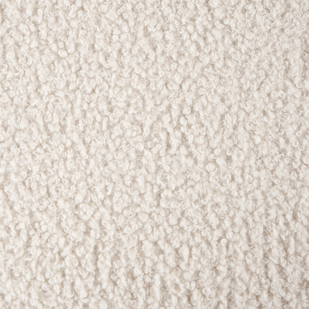 Pouf quadrato in tessuto bianco sporco imbottitura di qualità decorativo stile Moderno per soggiorno