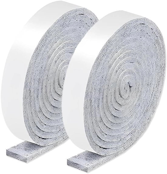 Gomme Antiscivolo Selfadesivo - 2 Ruote - 100 x 2 cm - Pads Antiscivolo - Duraturo - Grigio Chiaro - Artigianato Europeo - Gomme per Mobili