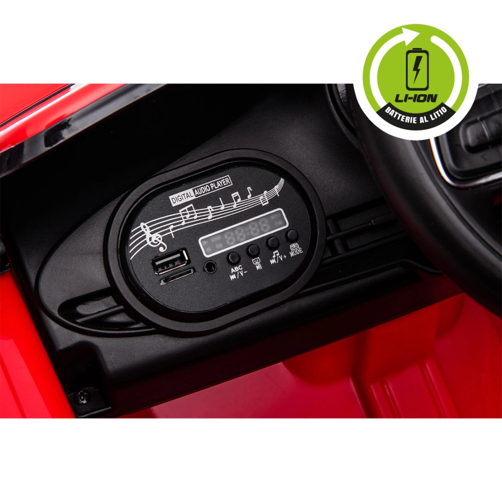 Macchina Elettrica per Bambini Licenza Ufficiale  Fiat 500 10,8V Rosso