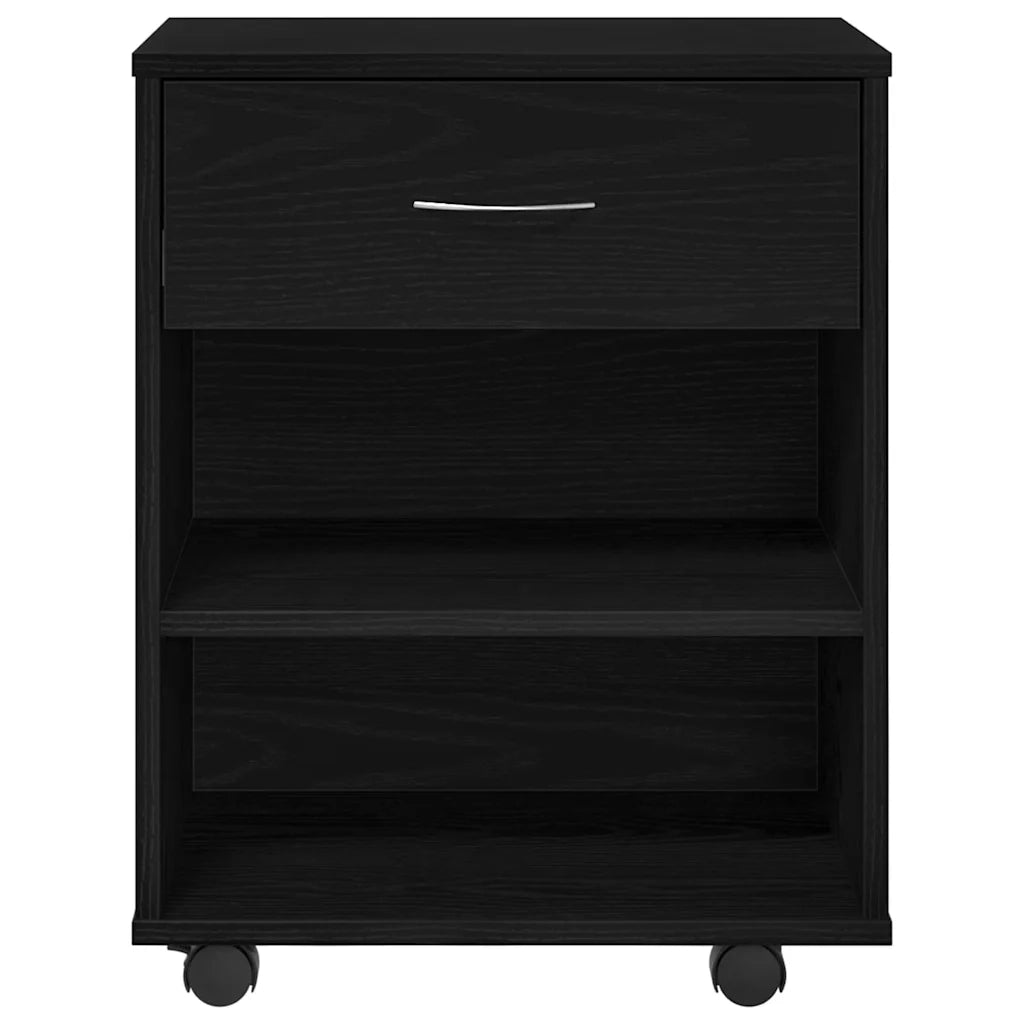 Armadio con ruota Rovere Nero 46 x 36 x 59 cm Legno multistrato 862673