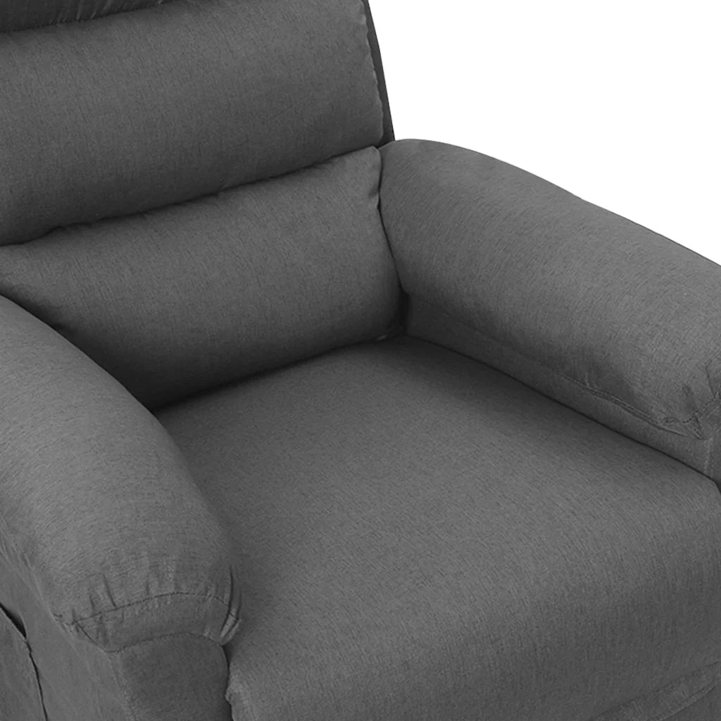 Divano Sedia-Poltrona Reclinabile in Tessuto Grigio Chiaro 830844