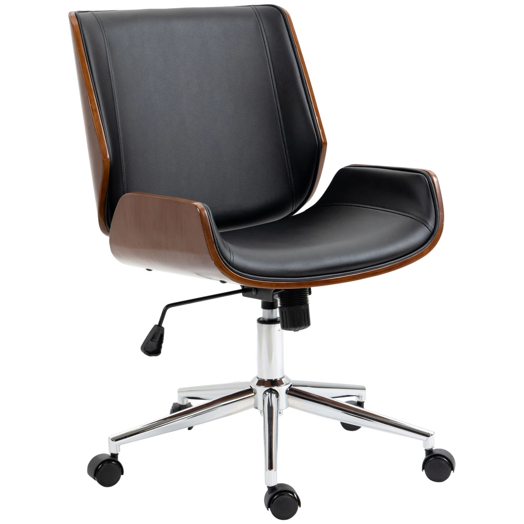 Sedia da ufficio girevole con schienale regolabile ¨C zephmum ¨C nero 51x65,5x82-92 cm